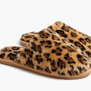 NWT! JCrew Factory Leopard Slippers